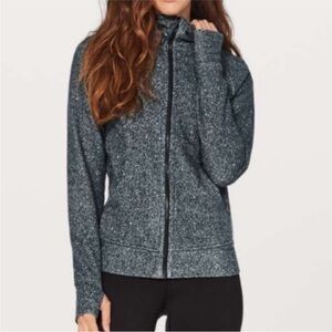 Lululemon speckled gray scuba hoodie